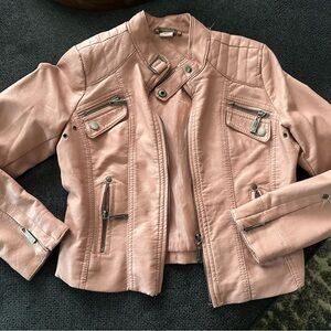 Girls size M Moto Jacket like pink